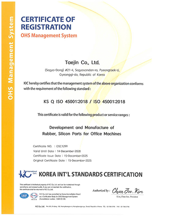 ISO 45001 인증서 (태진, EN, 251215)